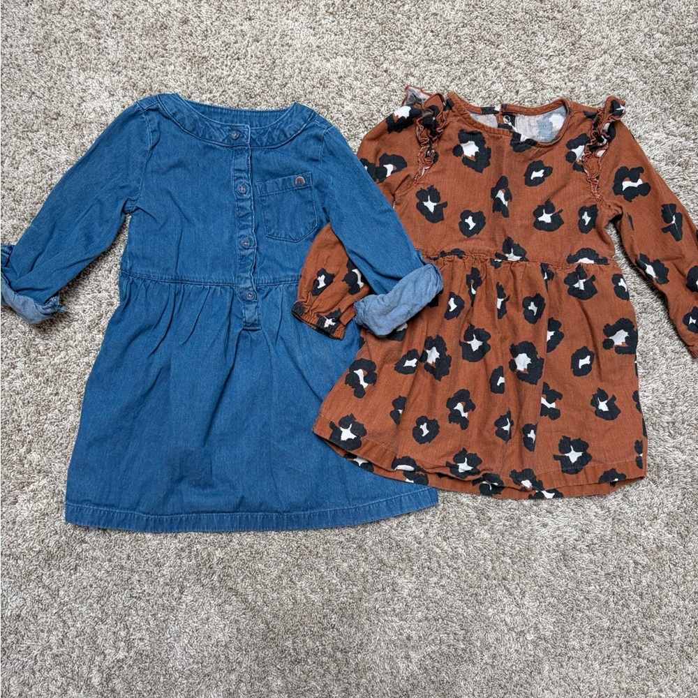 Set of Two 2T Carter’s Long-Sleeve Dresses